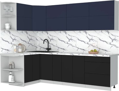 Кухонный гарнитур Интерлиния Мила Матте 1.5x2.7 А - фото