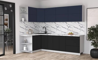 Кухонный гарнитур Интерлиния Мила Матте 1.5x2.7 А