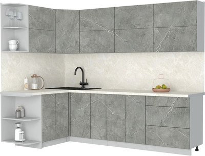 Кухонный гарнитур Интерлиния Мила Матте 1.5x2.7 А - фото
