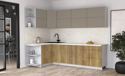 Кухонный гарнитур Интерлиния Мила Матте 1.5x2.7 А