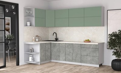 Кухонный гарнитур Интерлиния Мила Матте 1.5x2.7 А