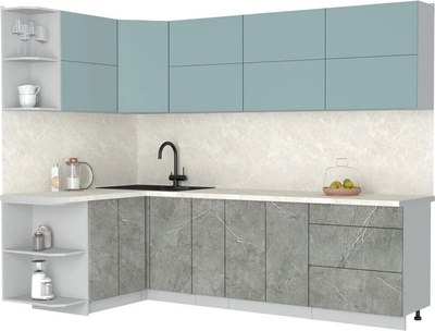 Кухонный гарнитур Интерлиния Мила Матте 1.5x2.7 А - фото
