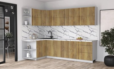 Кухонный гарнитур Интерлиния Мила Матте 1.5x2.8 А