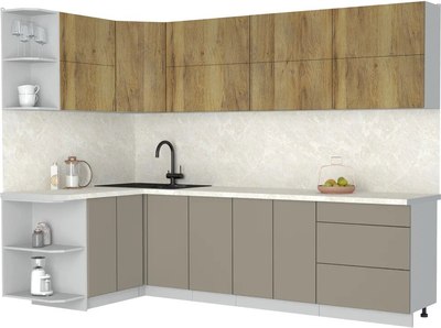Кухонный гарнитур Интерлиния Мила Матте 1.5x2.8 А - фото