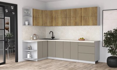 Кухонный гарнитур Интерлиния Мила Матте 1.5x2.8 А