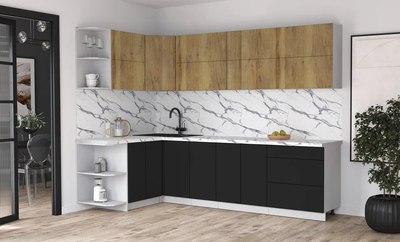 Кухонный гарнитур Интерлиния Мила Матте 1.5x2.8 А