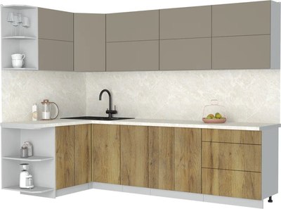 Кухонный гарнитур Интерлиния Мила Матте 1.5x2.8 А - фото