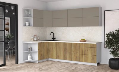 Кухонный гарнитур Интерлиния Мила Матте 1.5x2.8 А