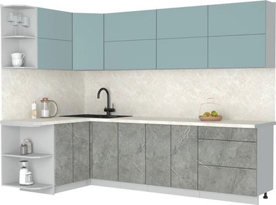 Кухонный гарнитур Интерлиния Мила Матте 1.5x2.8 А - фото