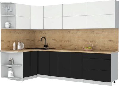 Кухонный гарнитур Интерлиния Мила Матте 1.5x2.9 А - фото