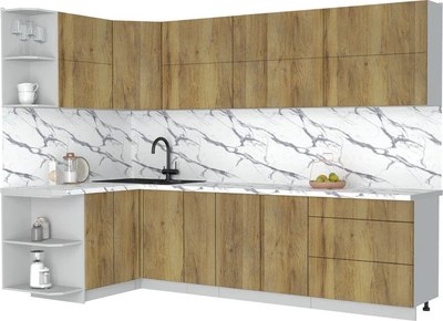 Кухонный гарнитур Интерлиния Мила Матте 1.5x2.9 А - фото