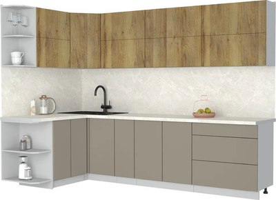 Кухонный гарнитур Интерлиния Мила Матте 1.5x2.9 А - фото