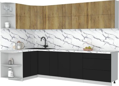 Кухонный гарнитур Интерлиния Мила Матте 1.5x2.9 А - фото