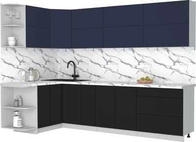 Кухонный гарнитур Интерлиния Мила Матте 1.5x2.9 А - фото