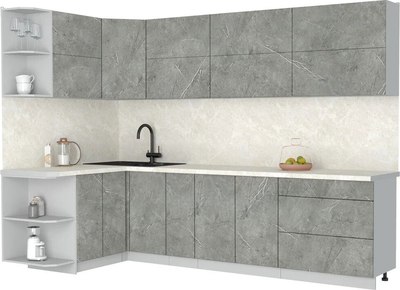 Кухонный гарнитур Интерлиния Мила Матте 1.5x2.9 А - фото