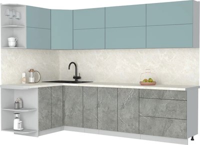 Кухонный гарнитур Интерлиния Мила Матте 1.5x2.9 А - фото