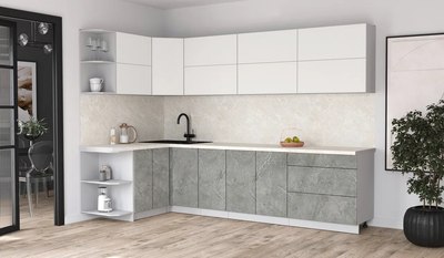 Кухонный гарнитур Интерлиния Мила Матте 1.5x3.0 А