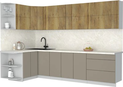 Кухонный гарнитур Интерлиния Мила Матте 1.5x3.0 А - фото