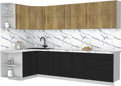 Кухонный гарнитур Интерлиния Мила Матте 1.5x3.0 А - фото