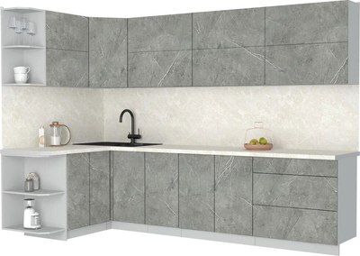 Кухонный гарнитур Интерлиния Мила Матте 1.5x3.0 А - фото