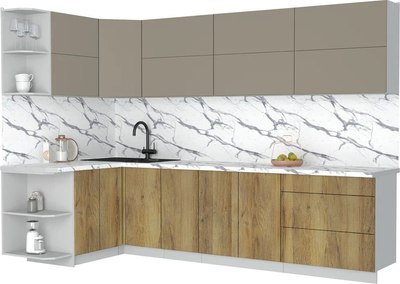 Кухонный гарнитур Интерлиния Мила Матте 1.5x3.0 А - фото