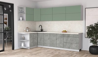 Кухонный гарнитур Интерлиния Мила Матте 1.5x3.0 А