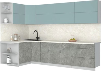 Кухонный гарнитур Интерлиния Мила Матте 1.5x3.0 А - фото