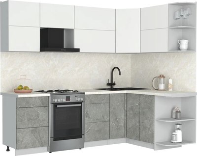 Кухонный гарнитур Интерлиния Мила Матте 1.5x2.5 Б - фото