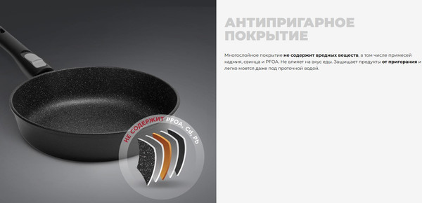 Сковорода Redmond Black & Stone PF5515