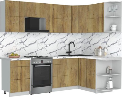 Кухонный гарнитур Интерлиния Мила Матте 1.5x2.5 Б - фото
