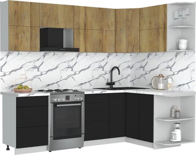 Кухонный гарнитур Интерлиния Мила Матте 1.5x2.5 Б - фото