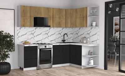 Кухонный гарнитур Интерлиния Мила Матте 1.5x2.5 Б