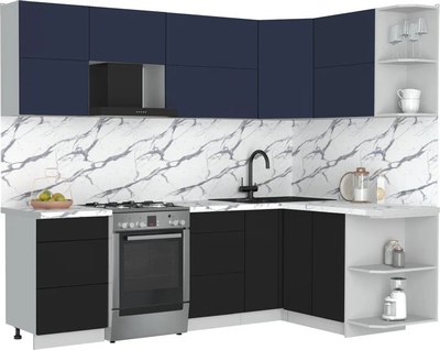 Кухонный гарнитур Интерлиния Мила Матте 1.5x2.5 Б - фото