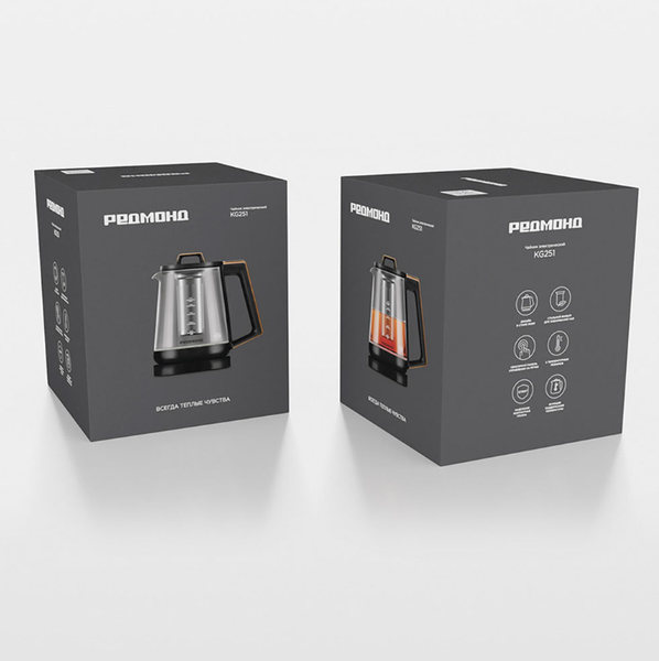 Электрочайник Redmond KG251 (черный/дерево)