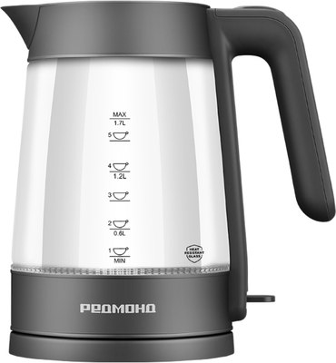 Электрочайник Redmond KG252 (стекло/серый) - фото