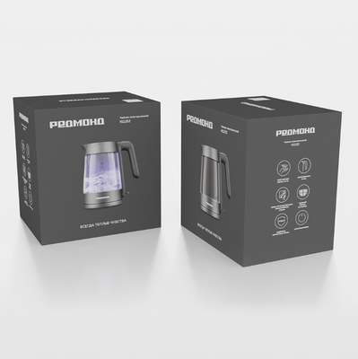 Электрочайник Redmond KG252 (стекло/серый)