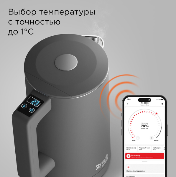 Электрочайник Redmond SkyKettle KM231S (серый)
