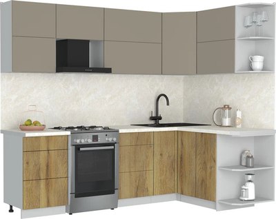 Кухонный гарнитур Интерлиния Мила Матте 1.5x2.5 Б - фото
