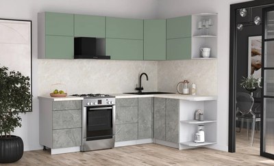 Кухонный гарнитур Интерлиния Мила Матте 1.5x2.5 Б