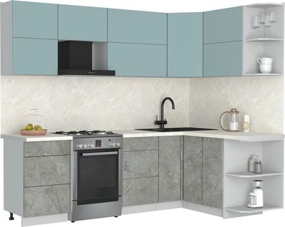 Кухонный гарнитур Интерлиния Мила Матте 1.5x2.5 Б - фото