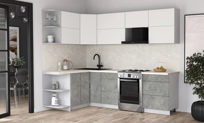 Кухонный гарнитур Интерлиния Мила Матте 1.5x2.6 Б