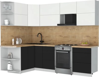 Кухонный гарнитур Интерлиния Мила Матте 1.5x2.6 Б - фото