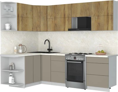 Кухонный гарнитур Интерлиния Мила Матте 1.5x2.6 Б - фото