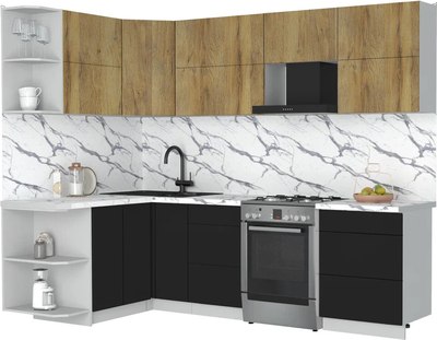 Кухонный гарнитур Интерлиния Мила Матте 1.5x2.6 Б - фото