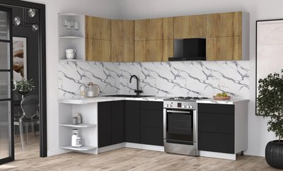 Кухонный гарнитур Интерлиния Мила Матте 1.5x2.6 Б