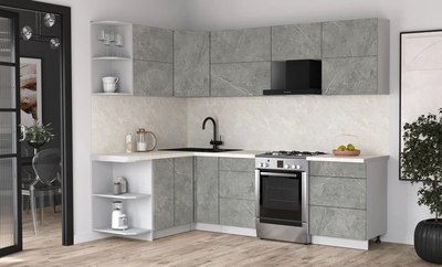 Кухонный гарнитур Интерлиния Мила Матте 1.5x2.6 Б