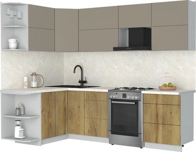 Кухонный гарнитур Интерлиния Мила Матте 1.5x2.6 Б - фото