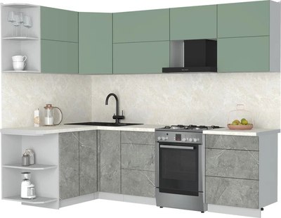 Кухонный гарнитур Интерлиния Мила Матте 1.5x2.6 Б - фото