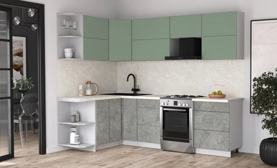 Кухонный гарнитур Интерлиния Мила Матте 1.5x2.6 Б