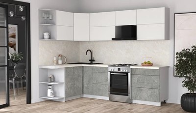 Кухонный гарнитур Интерлиния Мила Матте 1.5x2.7 Б